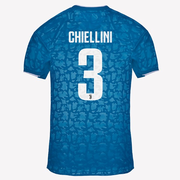Trikot Juventus NO.3 Chiellini Ausweich 2019-20 Blau Fussballtrikots Günstig